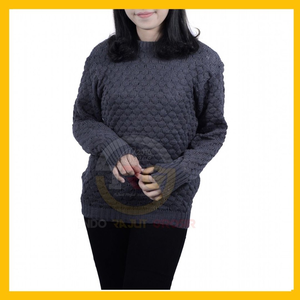 TERMURAH - NANAS POPCORN SWEATER / SWEATER RAJUT TEBAL/ ROUNDHAND POPCORN / SWEATER ROUNDHAND / SWEATER TEBAL MURAH / NANAS SWEATER