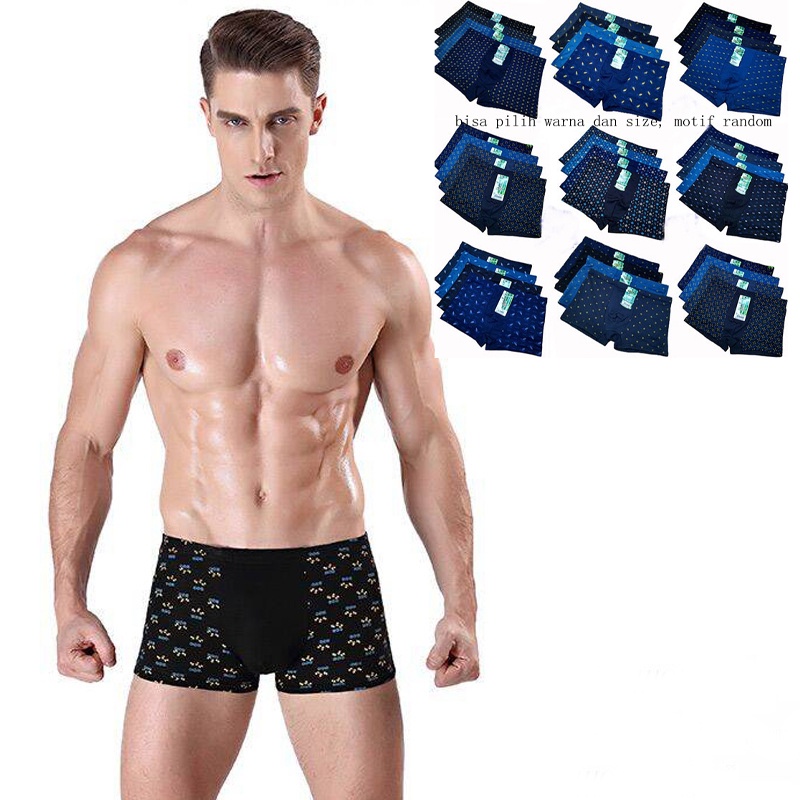 Celana Dalam Pria Boxer Sexy Tipis Boxer Celana Pendek Pakaian dalam Pria Y02