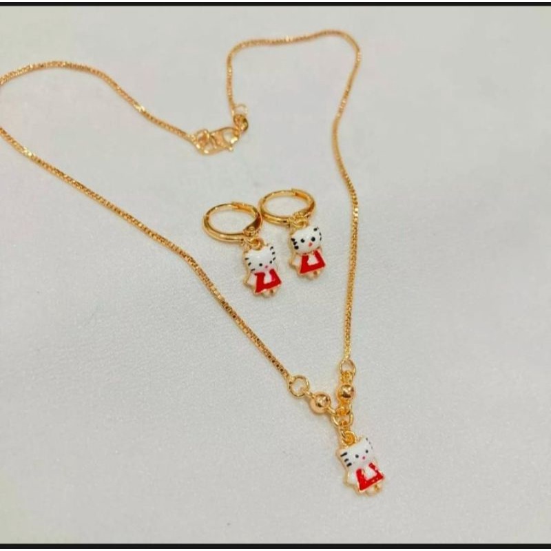 kalung set anting anak perhiasan xuping