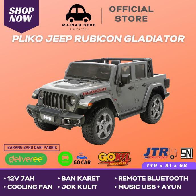Promo Toko Mainan Mobil Aki Anak Jeep Rubicon Gladiator Lisensi Pliko Pk 3928 Ln - Merah Termurah