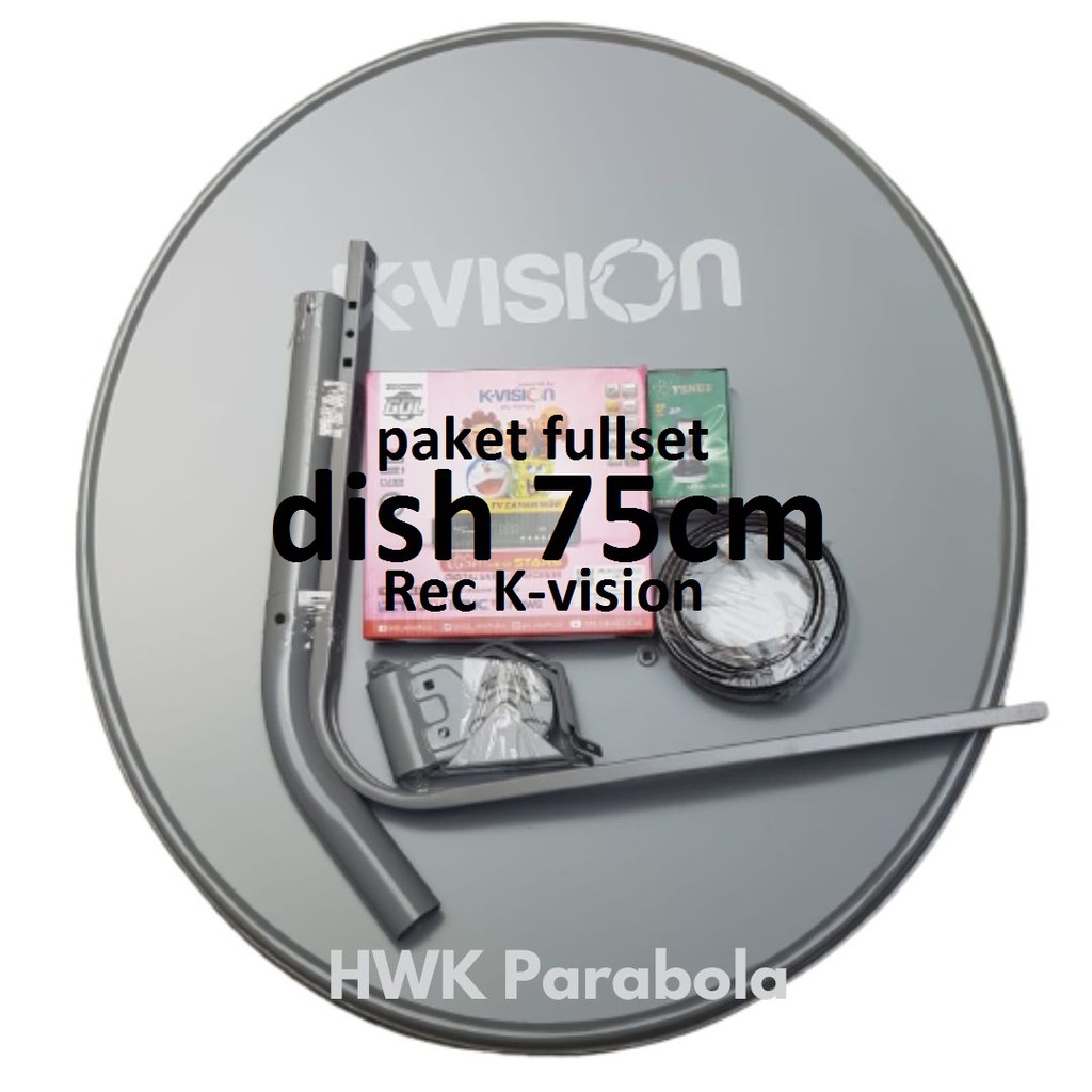 Paket parabola mini K-VISION MNC GRUP dish 75cm komplit tinggal pasang