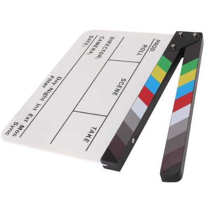 

Profesional Clapper Board Colorful Acrylic Putih