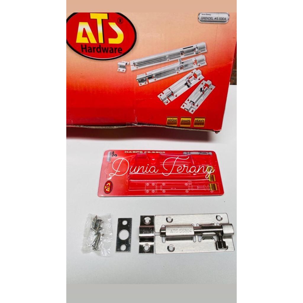 Gerendel Stainless ATS 3 in - Grendel SS 3in Slot Pintu 3&quot; Stenlis Selot Jendela Hasps #S.S304