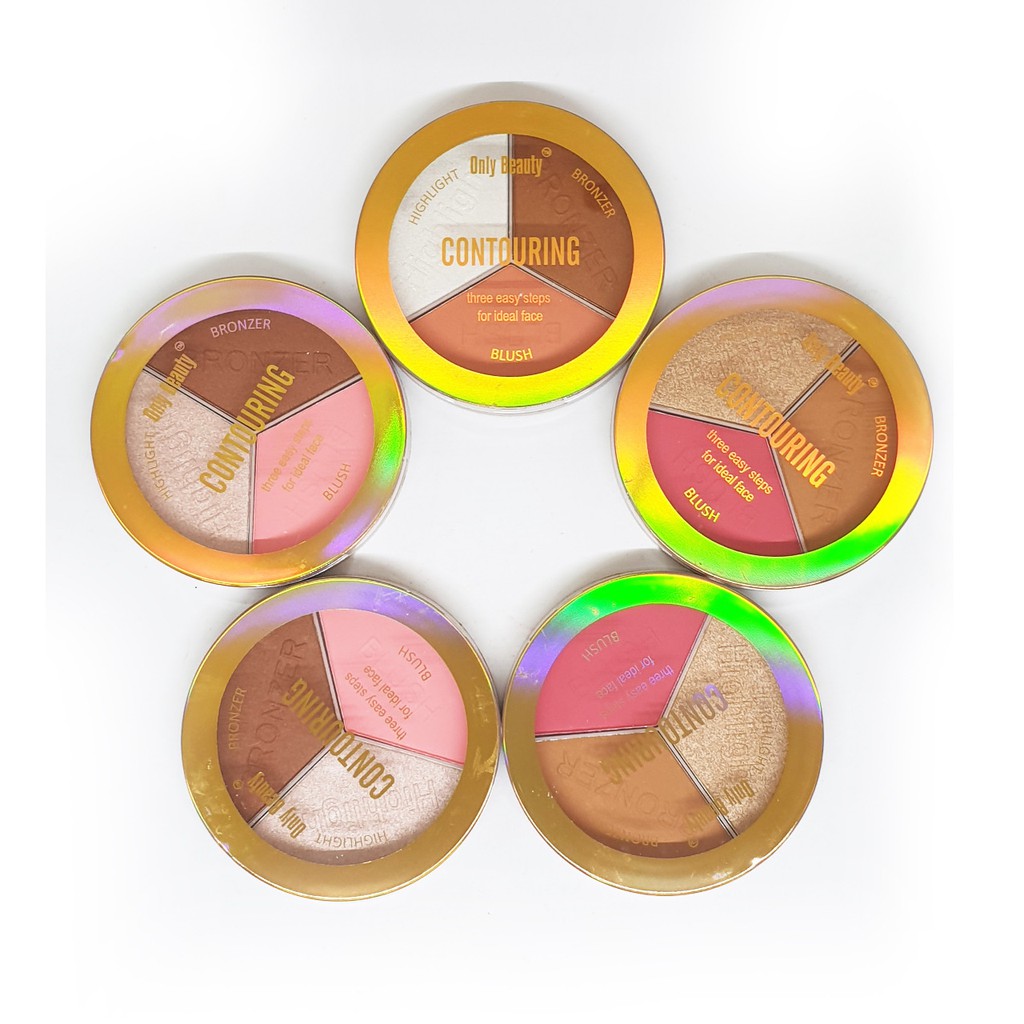 ONLY BEAUTY CONTOUR CONTOURING 3 IN 1 CORRECTOR BRONZER HIGHLIGHT