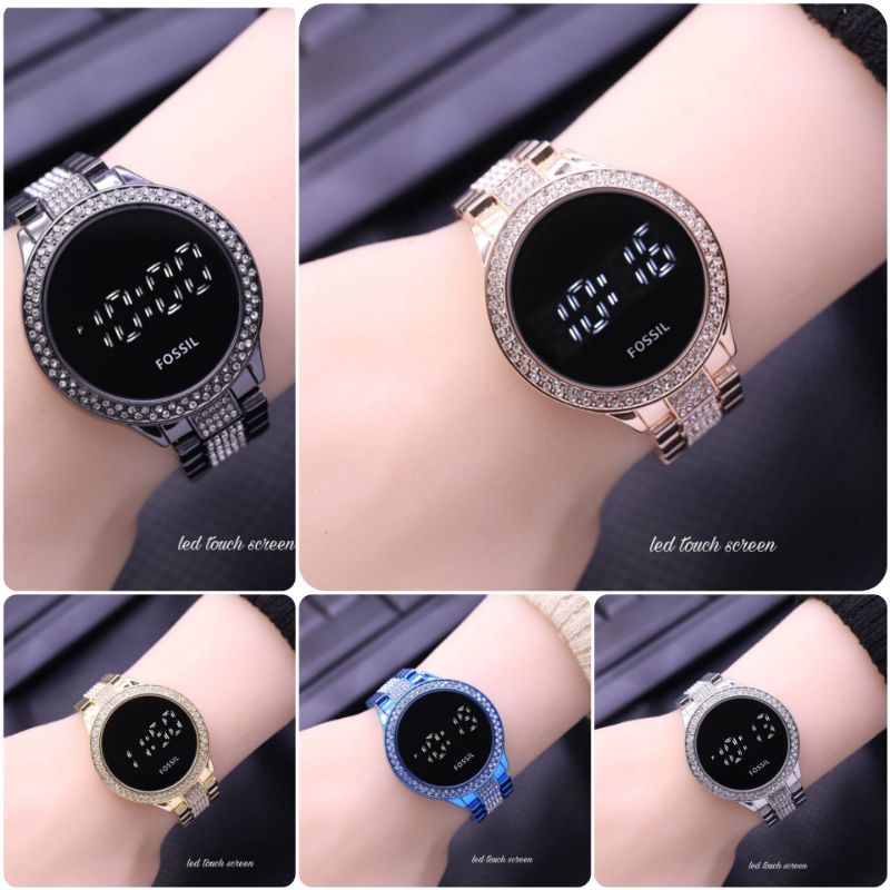 JAM TANGAN FASHION TOUCHSCREEN WANITA PERMATA FREE EKLUSIF BOX