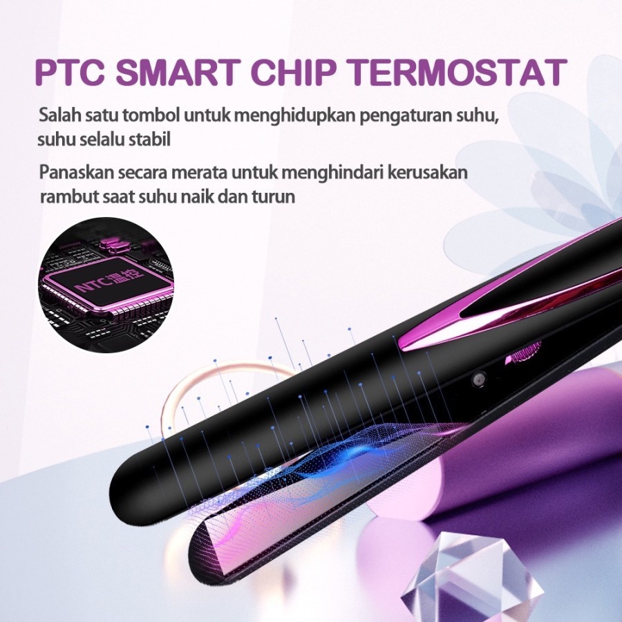 OMFU HS01 Catok rambut Lurus temperatur suhu ionic Elektric Straighter