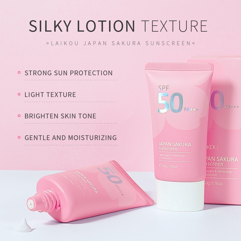 LAIKOU Sakura Serum Meremajakan Kulit Cream Pelembab Toner Meringankan Bintik Perawatan Kulit