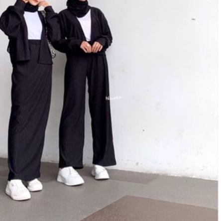 ♪ PREKTUS - ZEC OOTD Wanita Setelan EVI / Nonio Knit one Set RIB PREMIUM XL ( ROK + BAJU ) / Setelan