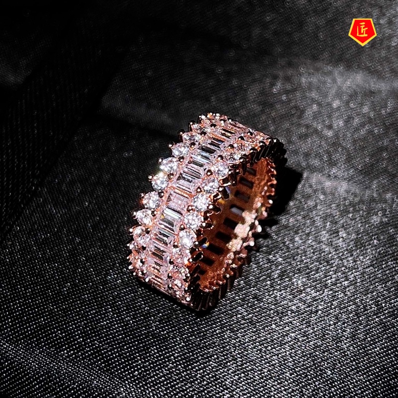 [Ready Stock]Inlaid Diamond Ring Creative Fashion