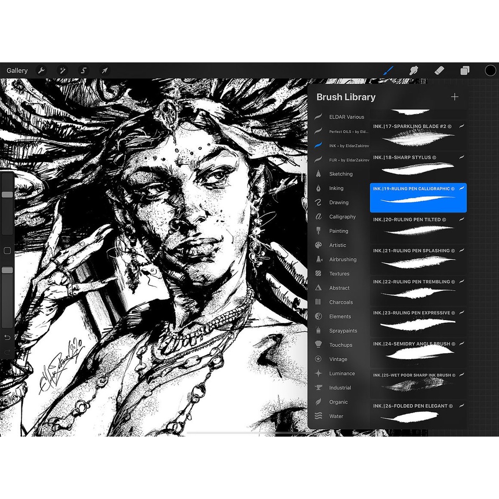Procreate Brush - 63 Inking Brushes for Procreate
