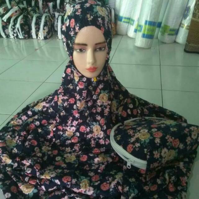 Mukena terusan bali rayon motif