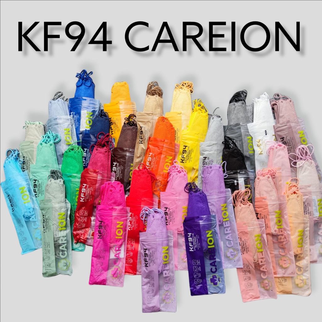 MASKER KF94  WEMASK WEMAZE FILTCARE CAREION CCARE CAREINDO 4PLY ( PACK ISI 10 PC ) - KF94 ORIGINAL KOREA