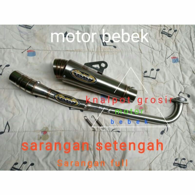 knalpot racing BSS muffler jigsaw keong buat motor bebek spek 110-200 cc