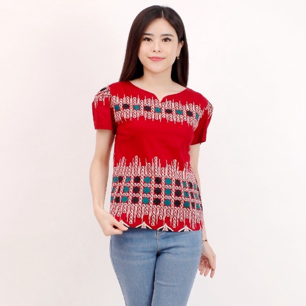 ATASAN BATIK WANITA 632-Red SK