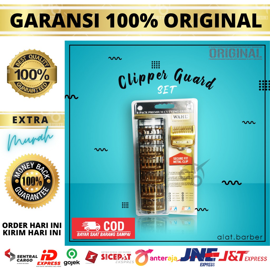 COMB GUARD WAHL GOLD SET Clipper Guard Sepatu Kliper Set Guard Set Alat Cukur Barbershop