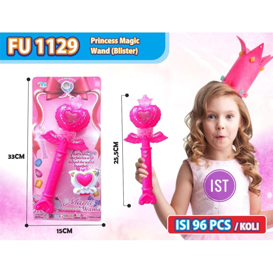 mwn.toys Mainan Tongkat Princessss Magic Wand dan jam princesss No FU1129