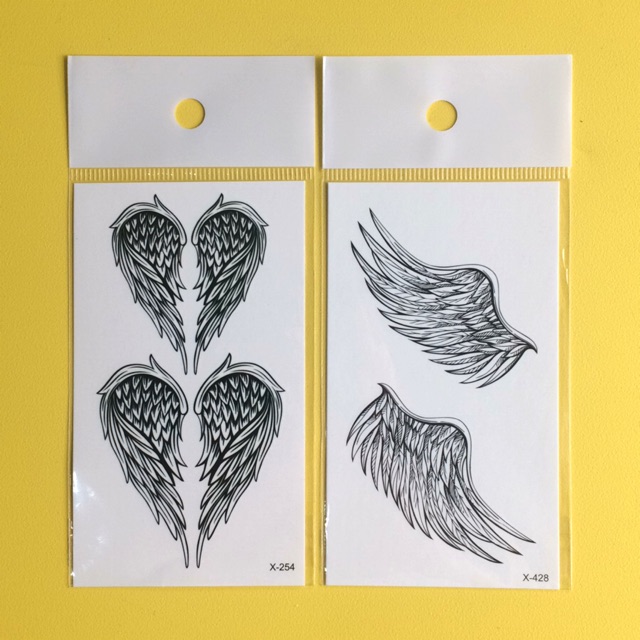 

POTATOO Angels Wings temporary tattoo sticker