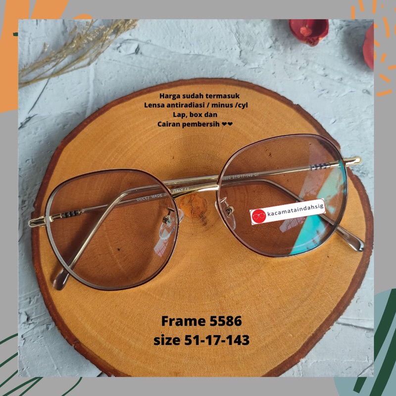 PAKET KACAMATA LENSA MINUS anti radiasi pria wanita 5586