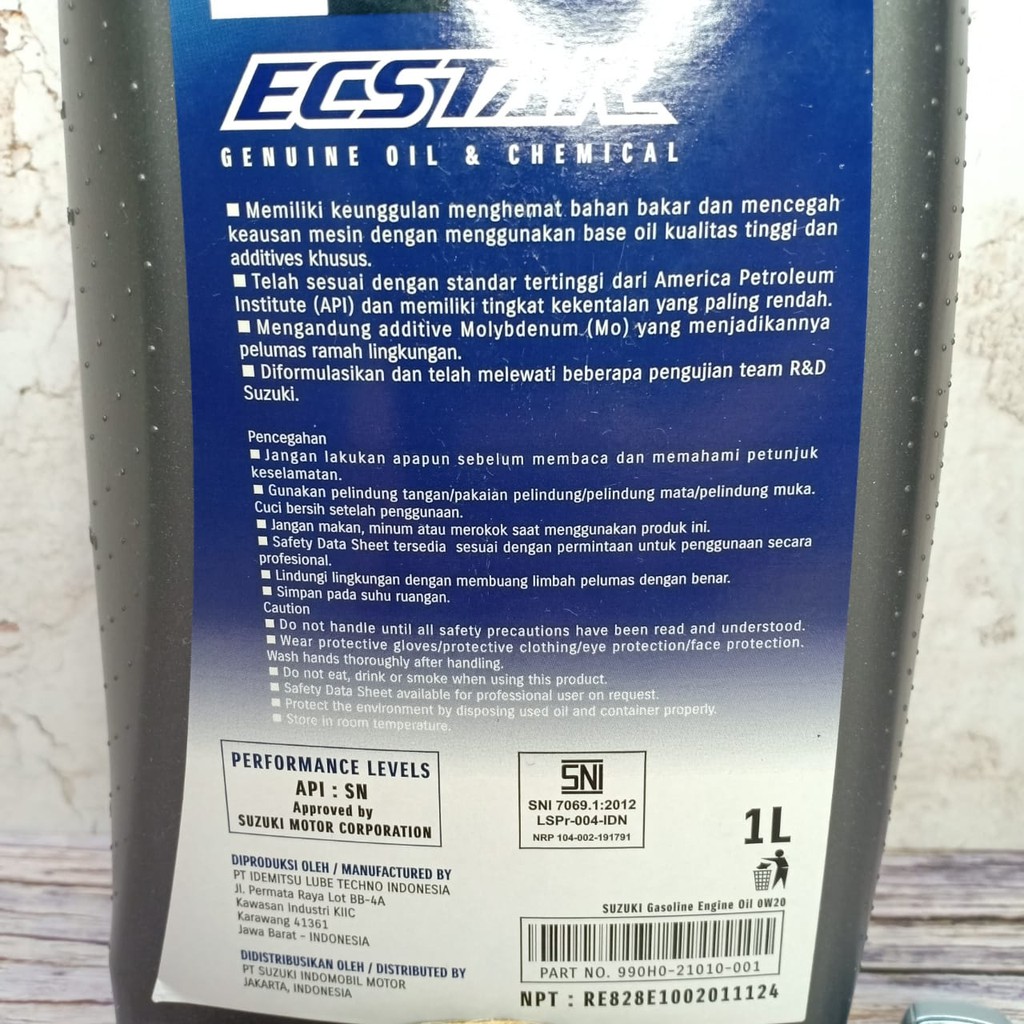 OLI SGO ECSTAR F9000 0W-20 SN FULL SYNTHETIC 1L - OLI ECSTAR 0W20