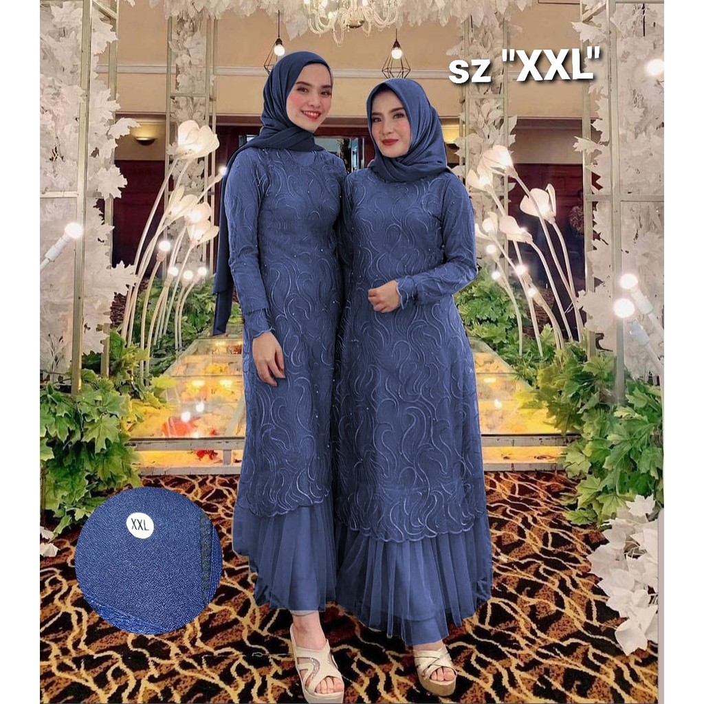 Baju Gamis Muslim Terbaru 2021 Model Baju Pesta Wanita kekinian Bahan Kekinian Busana gaun remaja