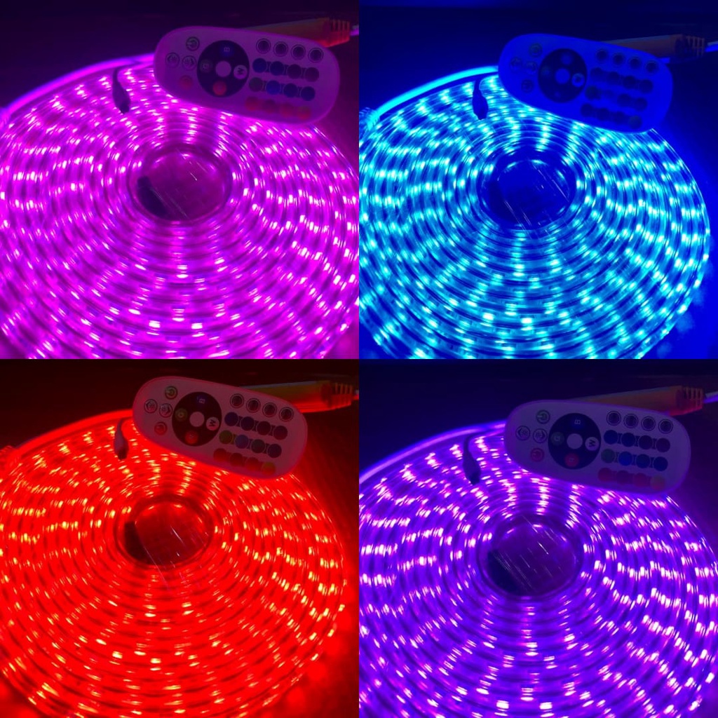 Lampu Strip Selang 5050 FULL COLOUR Paket 5m 10m + Remote Langsung Colok