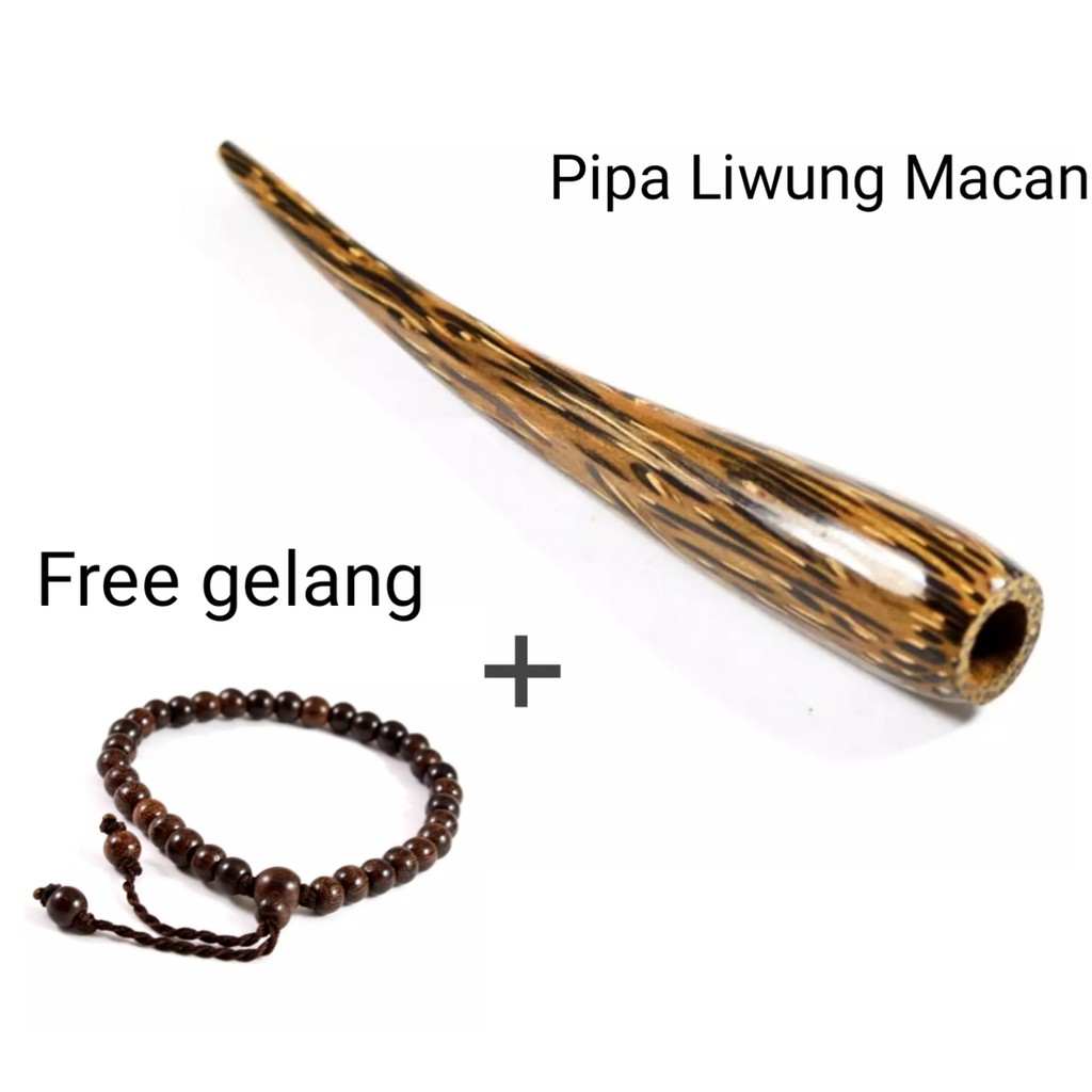 Pipa Rokok cangklong kayu liwung macan asli natural  Gratis Gelang Kayu Galih Asem