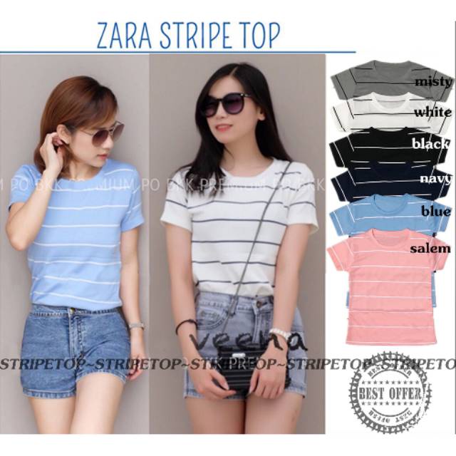 AFI - VC - Zar Stripe Top (Bahan Good Quality) ®