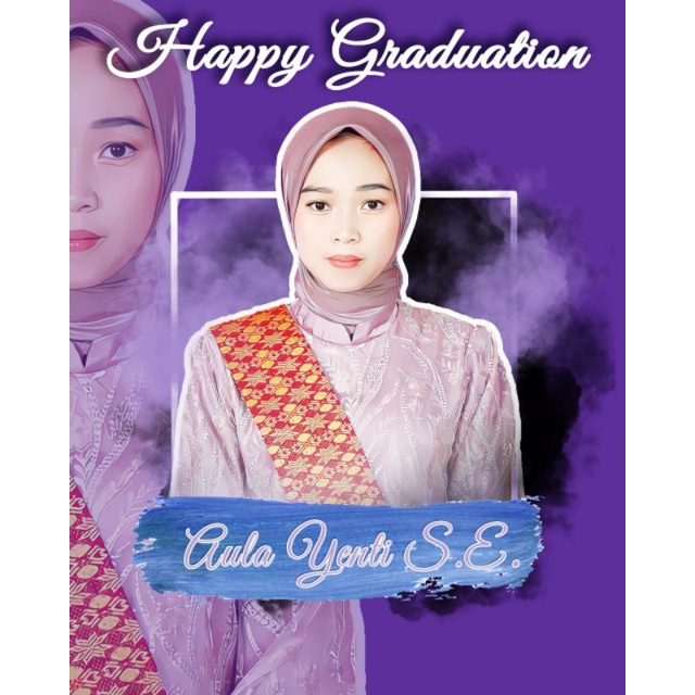 decor foto ultah,wisuda dll + bingkai