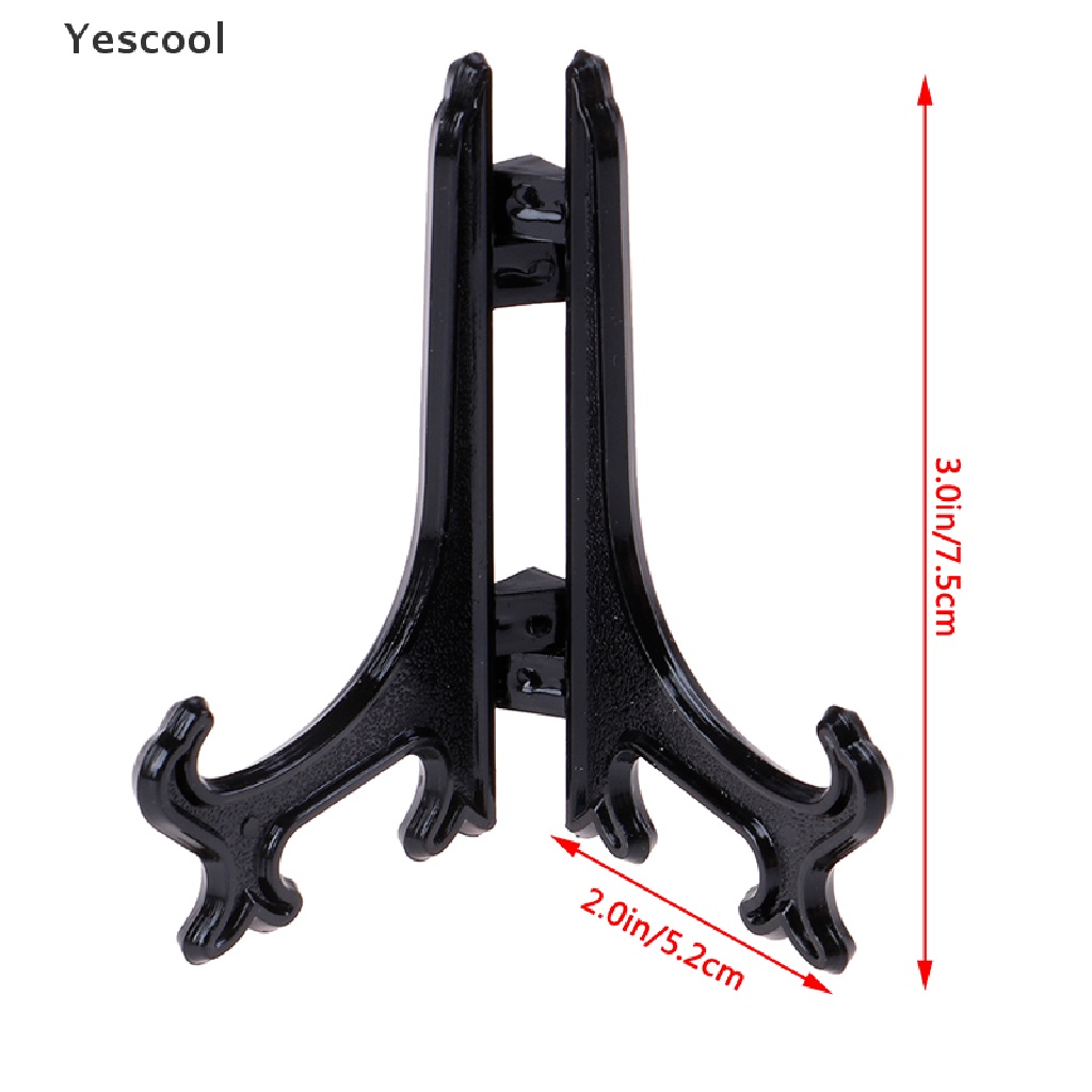 Yescool 12Pcs Stand Display Holder Piringfoto Bahan Plastik Bisa Dilipat