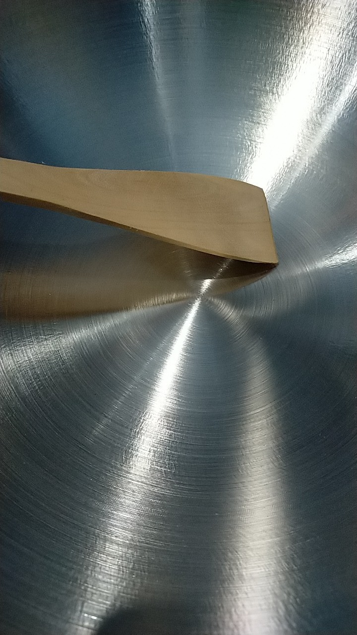 34cm Wok Kuali Wajan Pegangan 2 Stainless Steel / Double Handle Kupingan Free Spatula Kayu