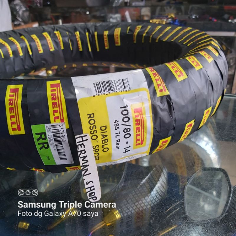 Ban Pirelli 100/80-14 Diablo Rosso sport - Ban pirelli Diablo rosso sport 100 80 14