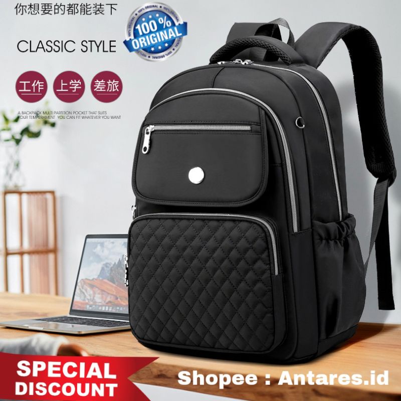 ORIGINAL Tas Ransel Chibao Laptop JUMBO 15 Inch  Wanita Import Korea Best Seller Terbaru