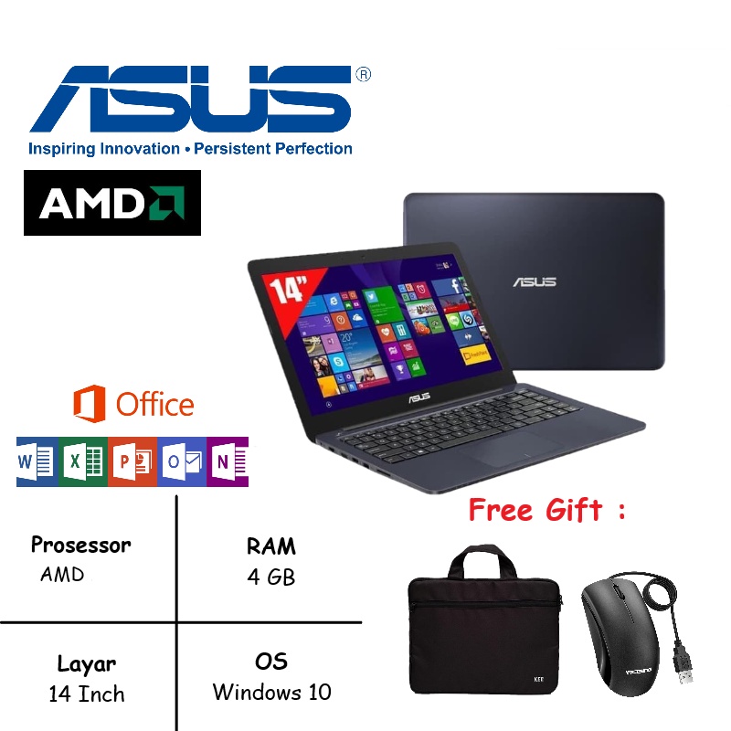 Laptop ASUS E402 RAM 4GB SSD 256GB WIN 10