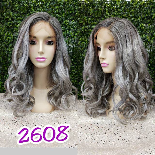 Lace wig 2608 ombre /rambut palsu ombre abu curly