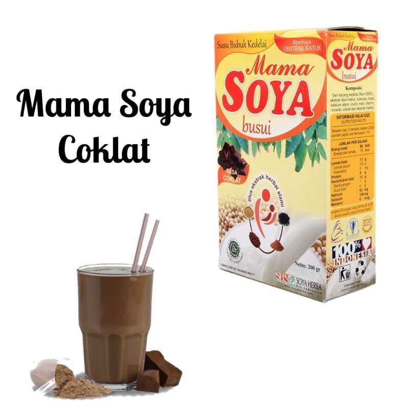 Mama Soya Rasa Coklat / Mamasoya Coklat 200 gram - Min 4pc - Susu Kedelai Ibu Menyusui - Asi Booster