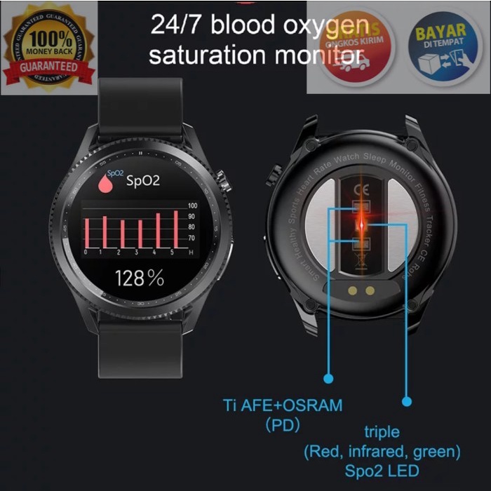 COD NORTH EDGE E102 Jam Tangan Pria Pengukur ECG dan PPG Tekanan Darah GARANSI KADO KEREN READY STOC