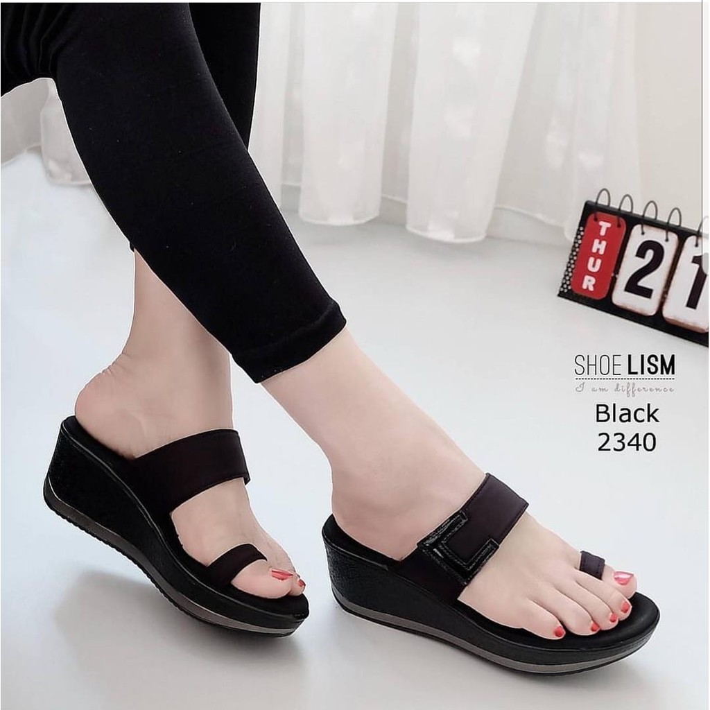 HR  01 Sandal Wedges Wanita ( Terbaru ) 5cm