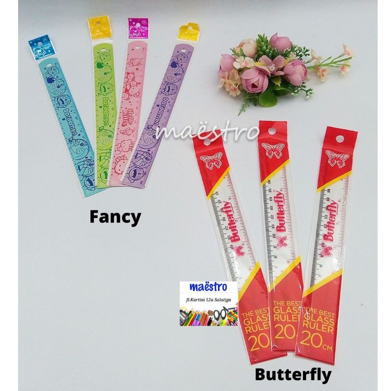 

Penggaris 20 cm / Penggaris Butterfly 20cm/ Penggaris Besi 20cm