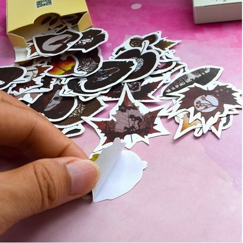 6x6cm Color Cute Label Stickers Series - Seri Label Stiker 6x6cm