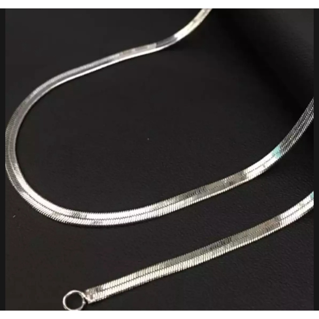 Kalung Titanium Silver Anti Karat dan Luntur Pria Dan Wanita MODEL TABUNG HALUS SILVER Import TITANIUM 316L / ANTI KARAT SELAMANYA / Kalung Pria / Kalung Titanium