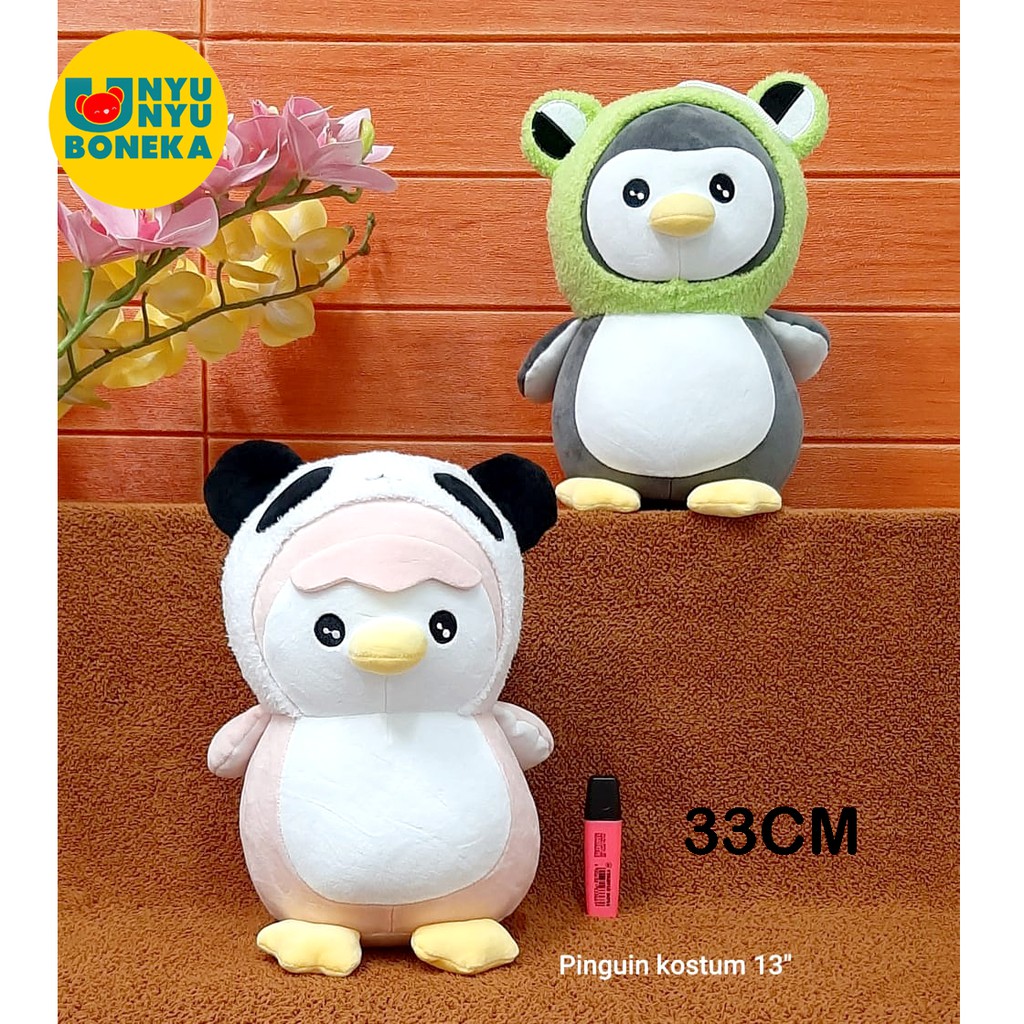 Boneka Pinguin Costum Animals Panda Koala 33CM Impor Kado Ultah