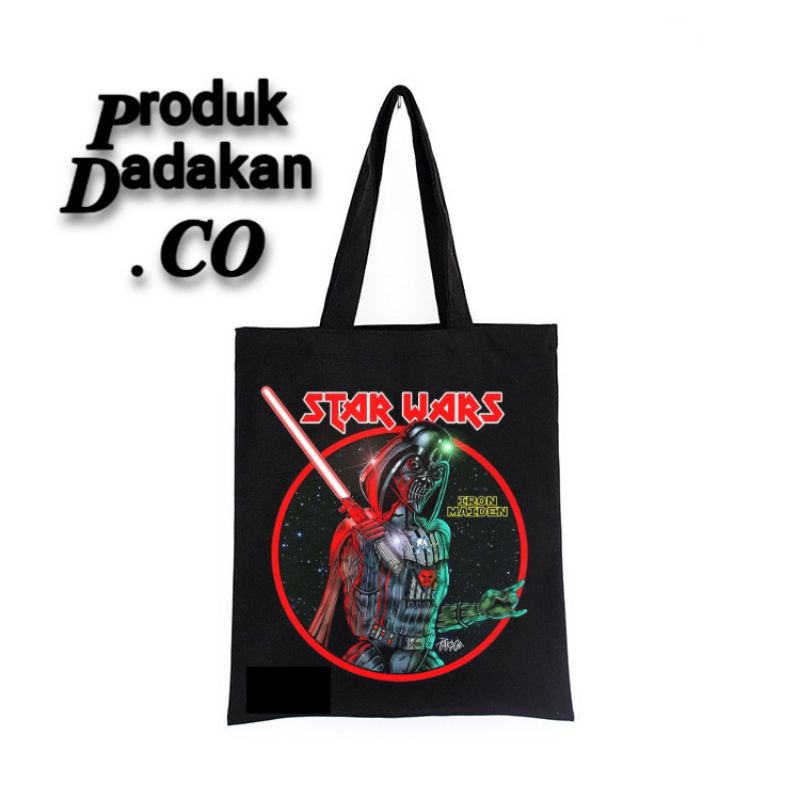 TOTE BAG STARWARS / TOTEBAG IRON MAIDEN / TAS JINJING / TOTEBAG RESLETING HITAM / TOTE BAG BAND / TO