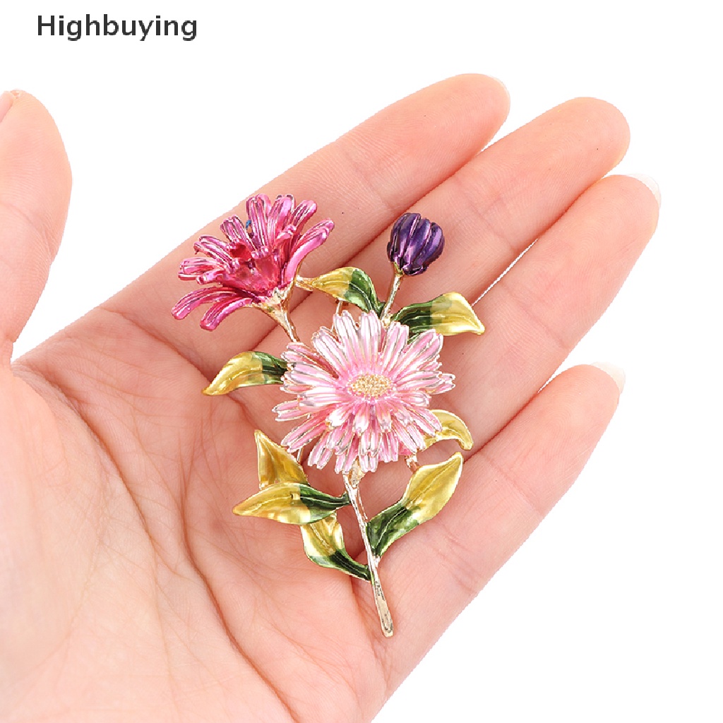 1pc Bros Pin Enamel Bentuk Bunga Daisy Untuk Wanita Glory