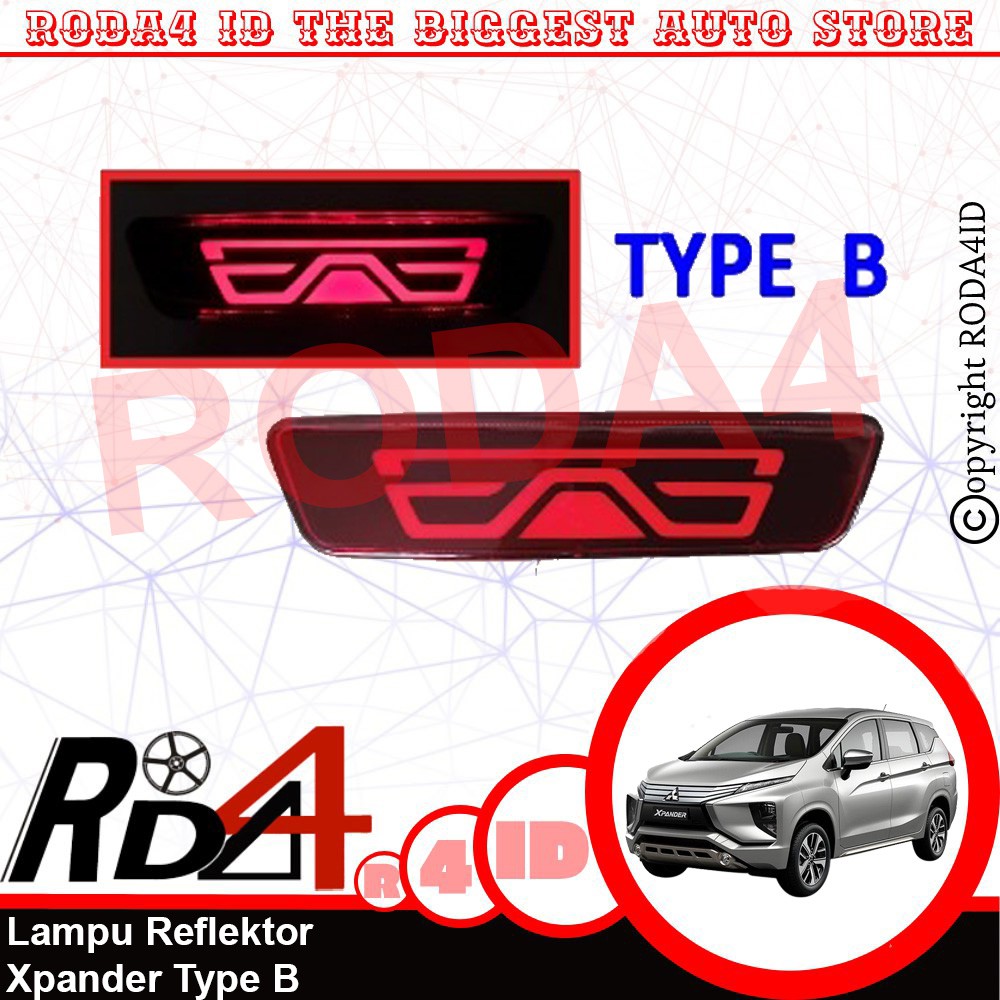 Lampu Reflektor Bumper Tengah Belakang XPANDER Type B