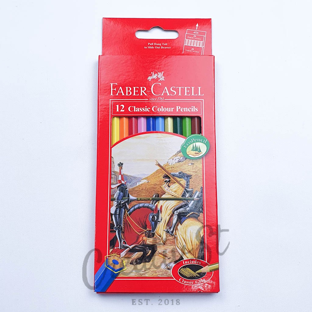 

FABER CASTELL Classic Colors Panjang Pensil 12 Warna Klasik Full