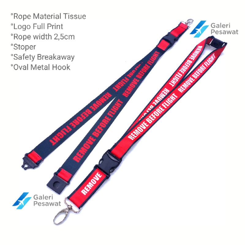

Lanyard/Tali Gantungan ID Card Premium REMOVE BEFORE FLIGHT