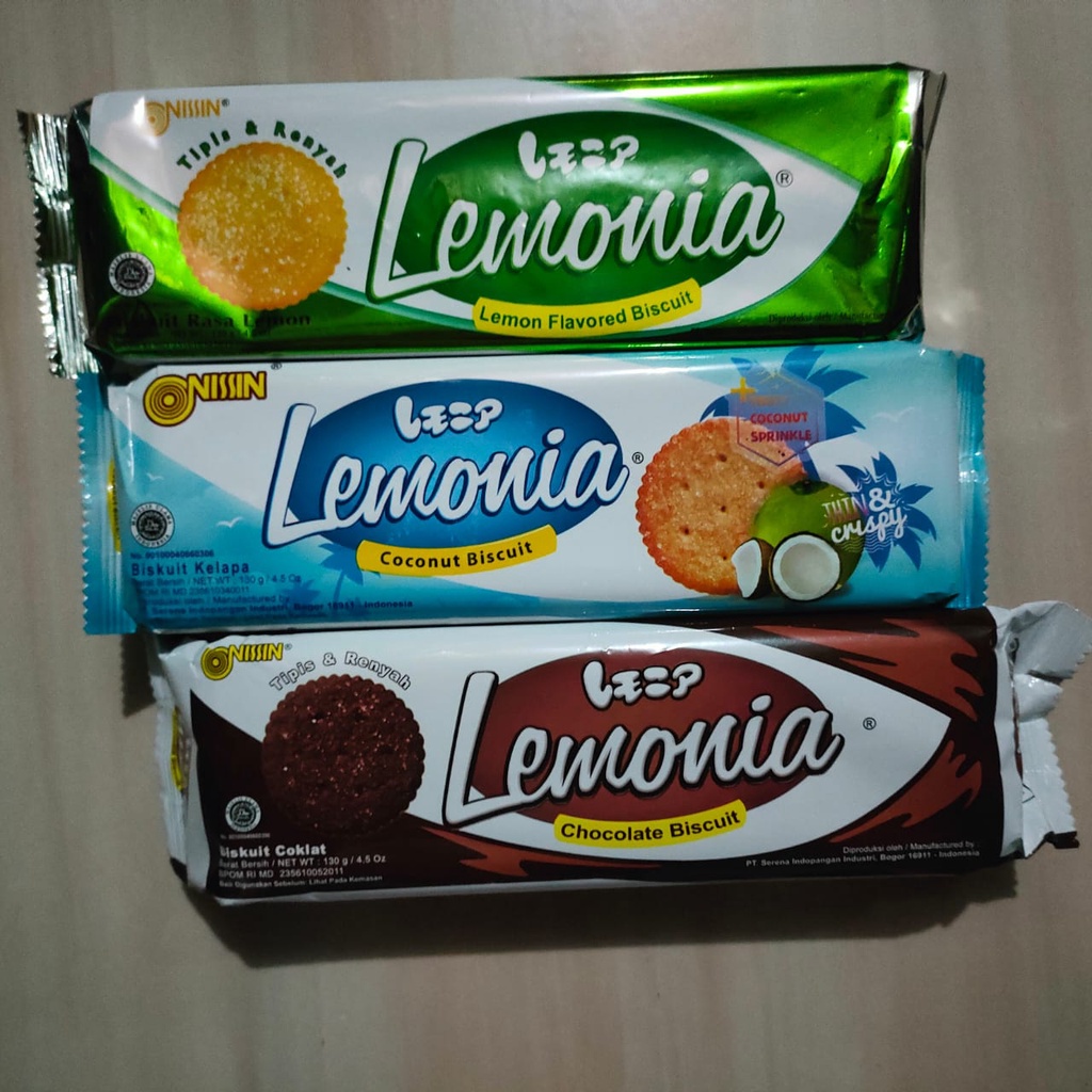 

Nissin Lemonia Lemon/Coconut/Chocolate Biscuit 130gr