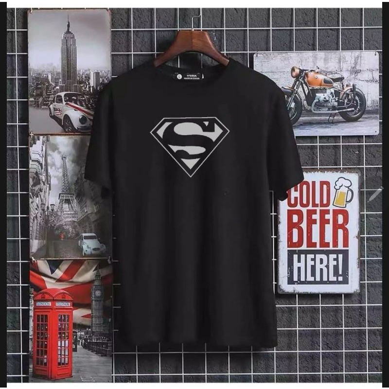 Kaos Pria SUPERMEN Baju Pria Cotton Combed Kaos Oblong Pria