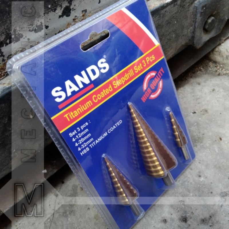 Mata Bor Spiral pagoda 3 pcs set Titanium Coated / Mata Bor Pagoda