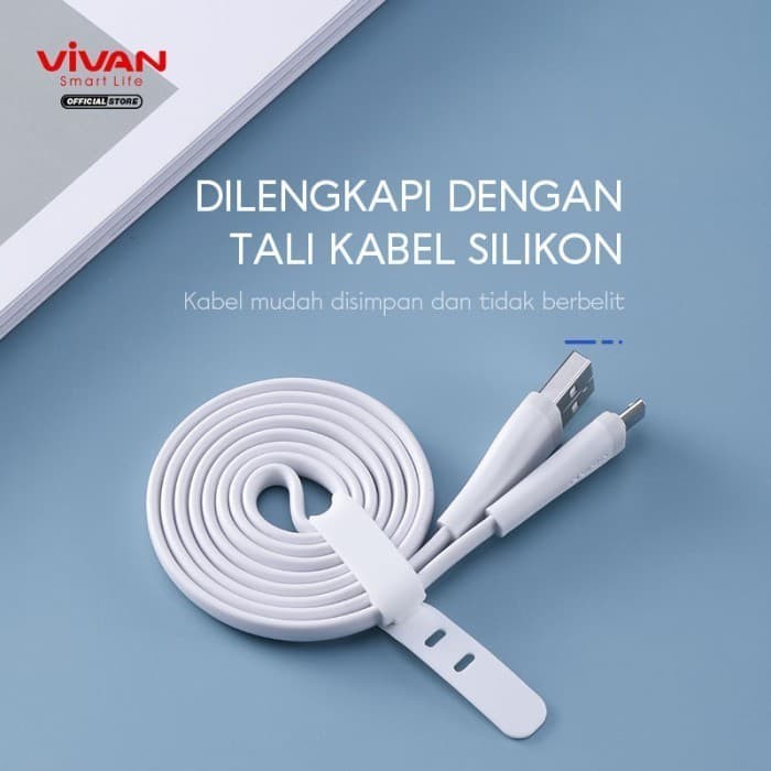 (NEW) Vivan SM100S 100cm Kabel Data Cable Micro USB Fast Charging 2A Android (BY 88ACC)